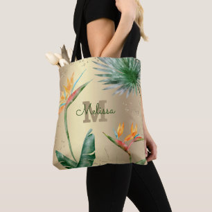 Goldfolie Tropical Island Bloral Monogram Script