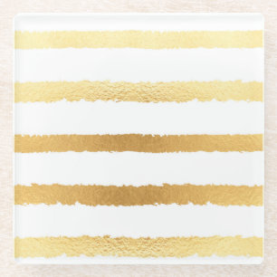 Goldfolie, vintage nahtloses Muster. Glasuntersetzer