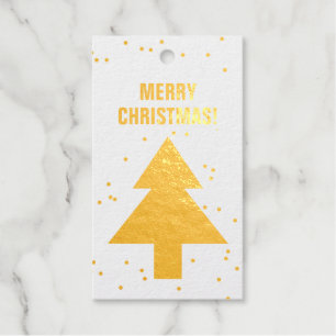 Goldfolie-Weihnachtsgeschenkanhänger mit modernem Geschenkanhänger