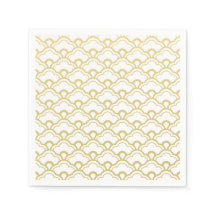 Goldfolie Weiße skallopierte Muscheln Muster