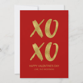 Goldfolie XOXO Valentine Card Feiertagskarte
