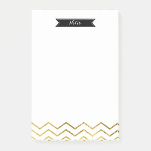Goldfolie Zickzack Post-it Klebezettel