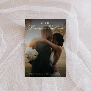 Goldfolie Zwei Foto Hochzeit Danke Karte