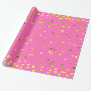 Goldfolieconfetti-Pink Geschenkpapier