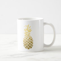 Goldfolien-Ananas-Kaffee-Tasse