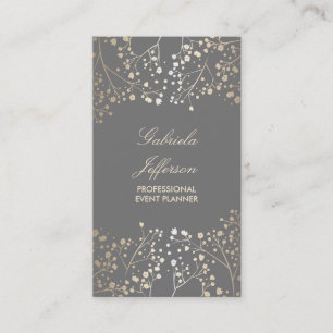 Goldfolien-GipskrautChic Visitenkarte