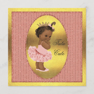 Goldfolien-Glitzer Tutu-niedlicher ethnischer Einladung