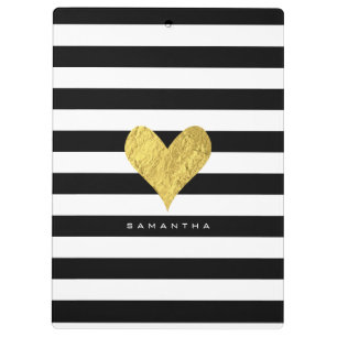 Goldfolien-Herz Klemmbrett