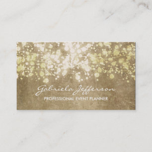 Goldfolien-Konfetti Vintage Elegant Visitenkarte