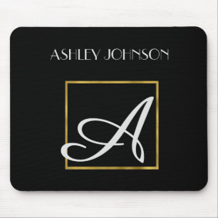 Goldfolien-mit Monogramm moderne Mausunterlage Mousepad