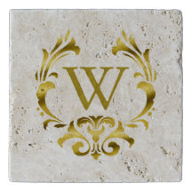 Goldfolien-Monogramm-Emblem