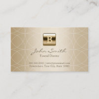 Goldfolien-Monogramm-Geo-Muster Begräbnis-
