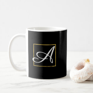 Goldfolien-Monogramm-Kaffee oder Tee-Schale Tasse