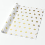 Goldfolien-Punkt-Verpackungs-Papier Geschenkpapier<br><div class="desc">Imitat-Goldfolien-Polka-Punkt-Verpackungs-Papier
Modernes Goldfolien-Polka-Punkt-Verpackungs-Papier,  fertigen mit Text oder Bildern besonders an,  wenn Sie eine persönliche Touch bei Zazzle.com/SamanthaPayneCo wollen</div>