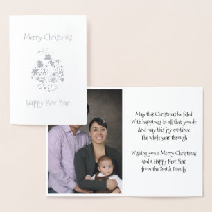 Goldfolien-Retro Weihnachtsverzierungs-Gruß-Karte Folienkarte