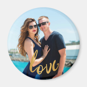 Goldfolien-Skript-Liebe-personalisierter Magnet