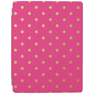 Goldfolien-Tupfen-modernes Pink metallisch iPad Hülle