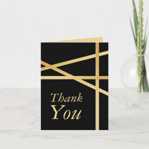 Goldfolieneffekt Geometrisches Hochzeitstil Dankeskarte