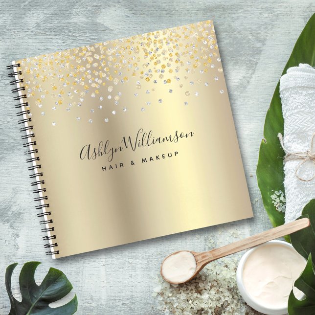 Goldfolienhaar Stilmittel Make-Artist Glam Luxus Notizbuch (Von Creator hochgeladen)