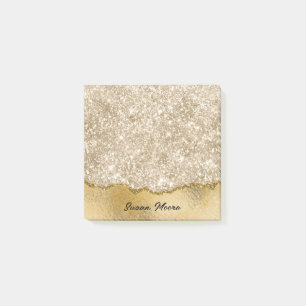 Goldfolienpapier für Glitzer Personalisiert Post-it Klebezettel