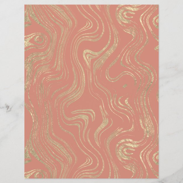 Goldfolienscrapbook-Papier (Vorderseite)