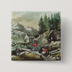 Goldförderung in Kalifornien, 1871 Button