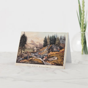 Goldförderung in Kalifornien Karte