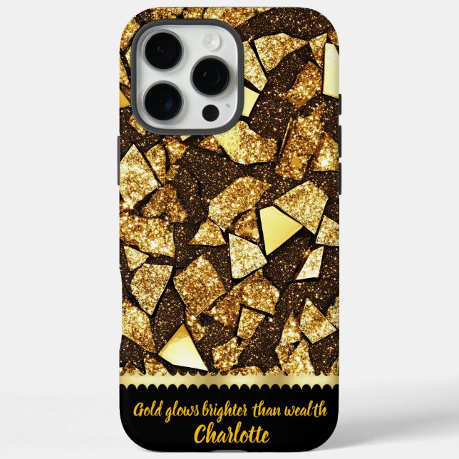 Goldfragmente auf dunkler Oberfläche Case-Mate iPhone Hülle (Rückseite)
