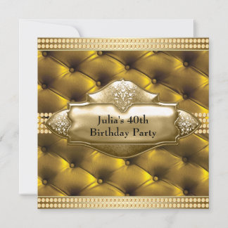 Goldfrauen 40. Geburtstag Party Einladung