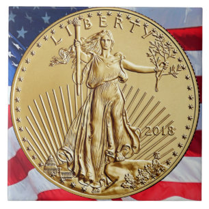 GOLDfreiheits-MÜNZE Fliese