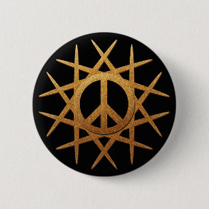 GOLDfriedenszeichen-MUSTER Button