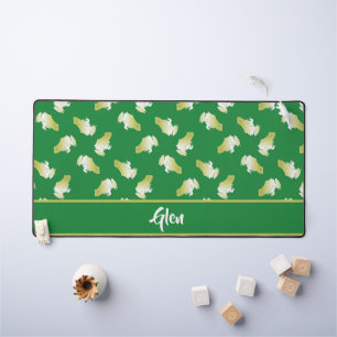 Goldfrösche auf Grün Schreibtischunterlage