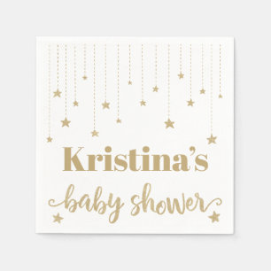 GoldFunkeln-Funkeln-Stern-Babyparty Serviette