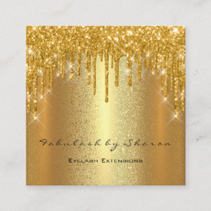 Goldfunken-Maskenbildner-Ereignis-Logo Quadratische Visitenkarte