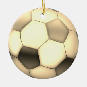 Goldfußball Fußballsportgeschenk Keramik Ornament