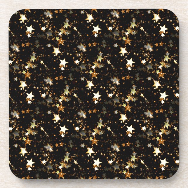 Goldgalaxie Getränkeuntersetzer (Vorderseite)