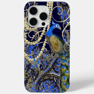Goldgarland Navy Black Peacock Swirl Case-Mate iPhone Hülle