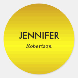 Goldgefälle bei individuelle Name Runder Aufkleber