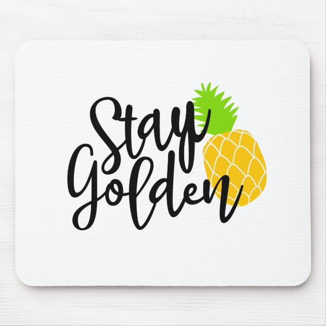 goldgelb bleibe mousepad (Vorne)