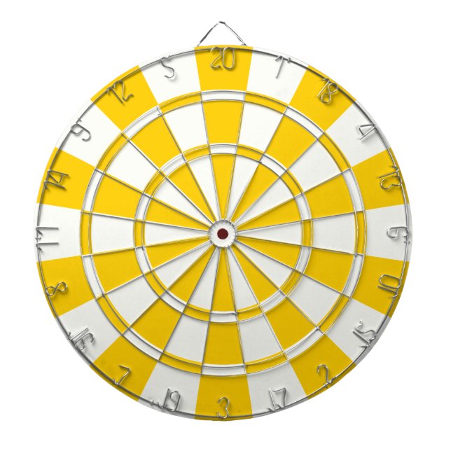 Goldgelb und Weiß Dartscheibe (vorne)