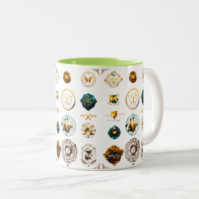 goldgelb zweifarbige tasse (VorderseiteRechts)