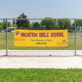 Goldgelbe Ferienbibelschule Kirchenbanner Banner