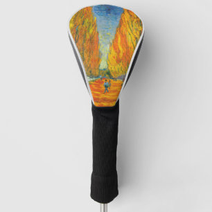 Goldgelbe Herbstpappel-Bäume Van Gogh Vintage Golf Headcover
