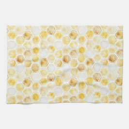 Goldgelbe Honigwabe Geschirrtuch