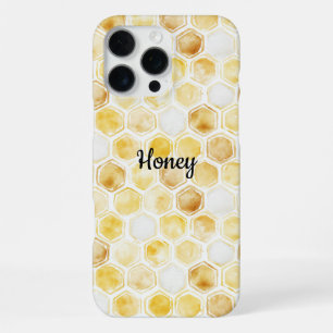 Goldgelbe Honigwabe iPhone 16 Pro Max Hülle