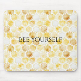 Goldgelbe Honigwabe Mousepad