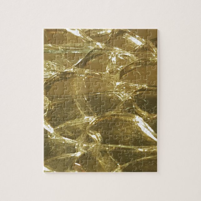 goldgelbe Lichter aus goldfarbenem Bar Puzzle (Vertikal)