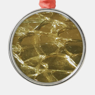 goldgelbe Lichter aus goldfarbenem Bar Silbernes Ornament