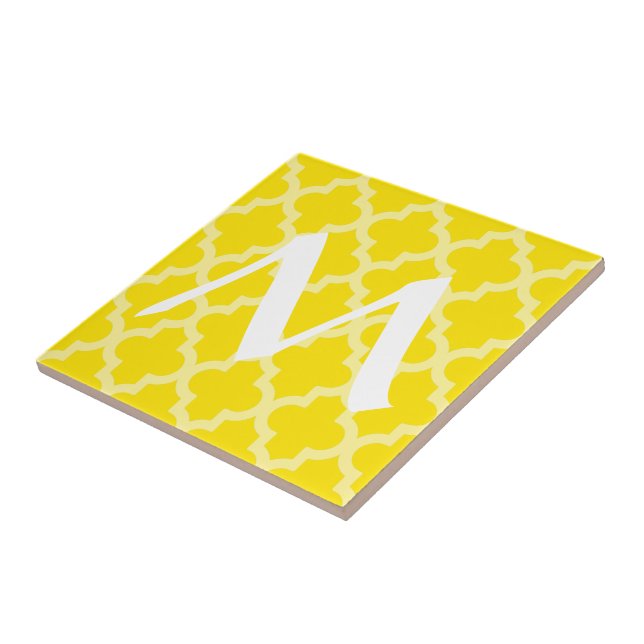 Goldgelbe marokkanische Stimmungen Quatrefolie w/  Fliese (Seite)