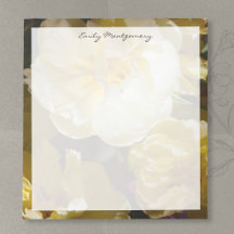 Goldgelbe Tulpe und personalisierter Name / Text